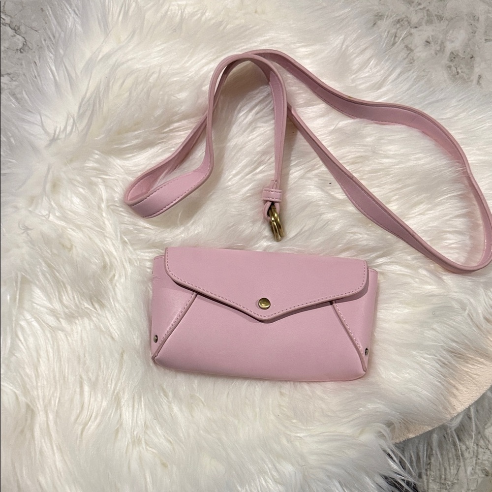 Street Level Pink Clutch with Strap